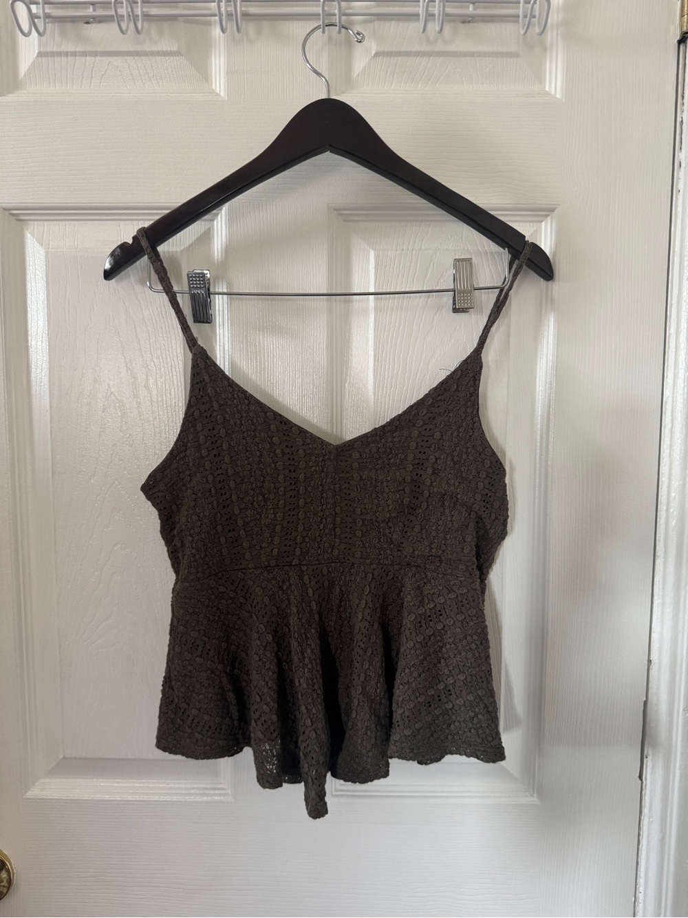 Garage Khaki Green Peplum Cami